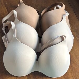 Auden Embedded Wire Demi Women's Bra Collection - Cream/nude and Tan. Like New.